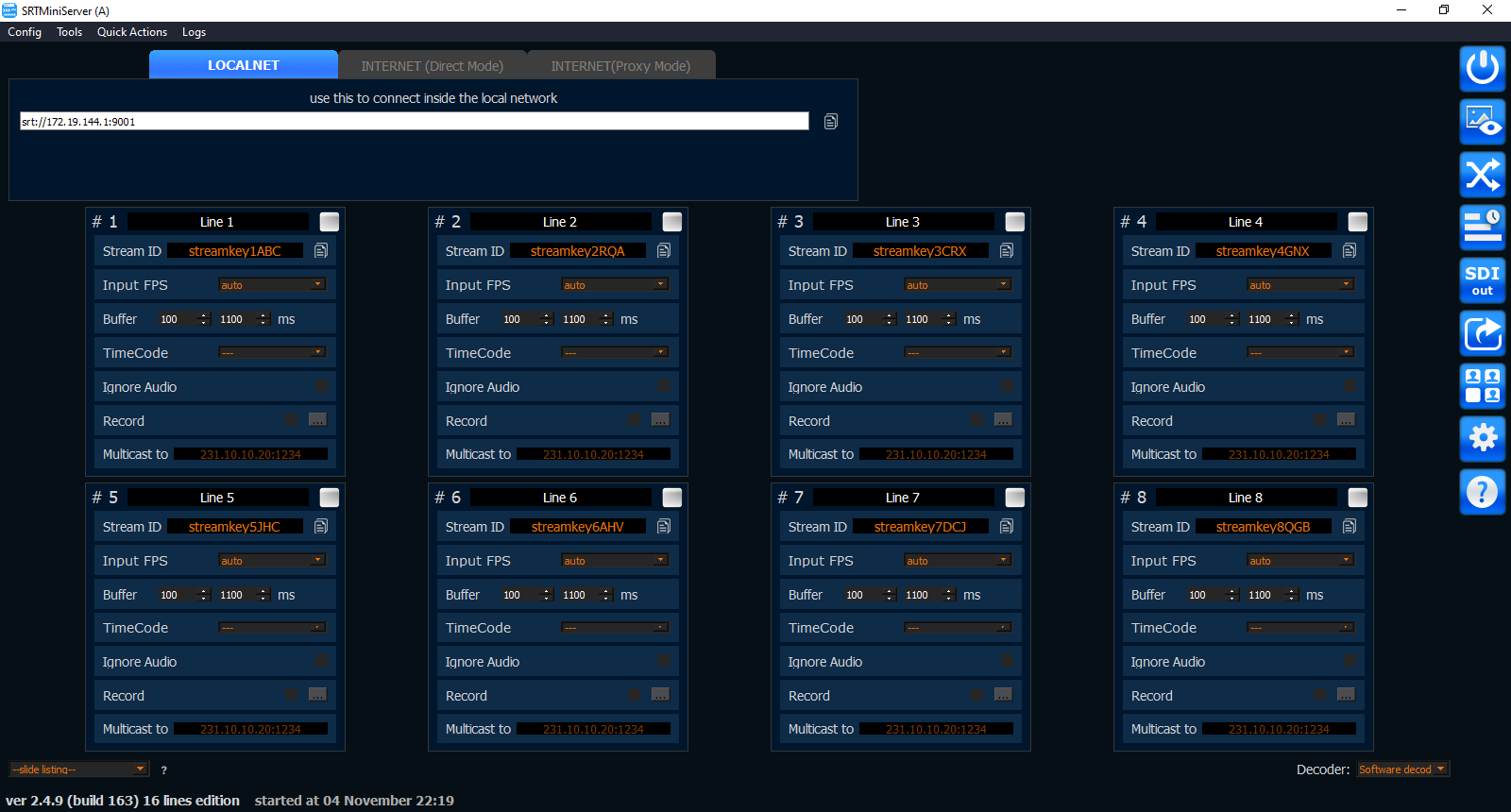 SRT Mini Server