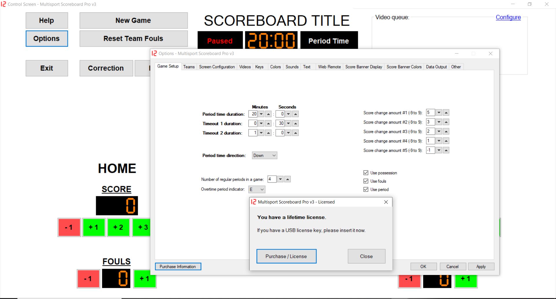 Multisport Scoreboard Pro